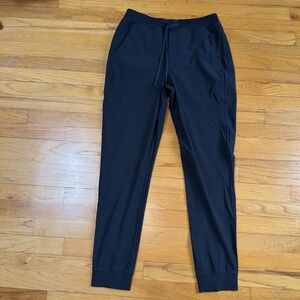 Birddogs Jogger Pants Mens L Black Lined Stretch Softshell Zip Pocket Athletic
